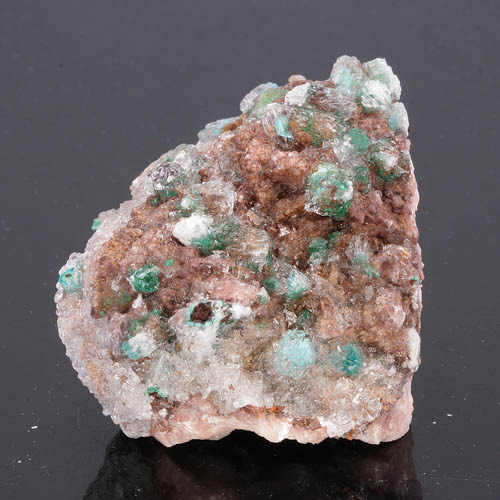 브로칸타이트(Brochantite) 원석-with dolomite and seleniteCrystal Fantasy