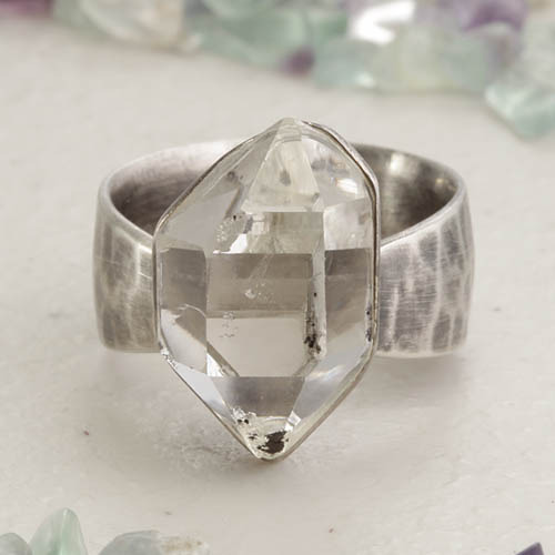 뉴욕 하키마 다이아몬드 은 반지-Crystal Fantasy