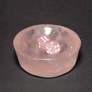 장미수정 원형 보울(Bowl)[장식용, 보석보관용, 정화용]Crystal Fantasy